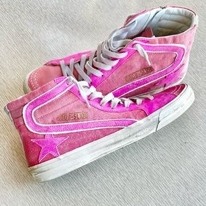 GOLDEN GOOSE Pink Highlighter Slides Size 41